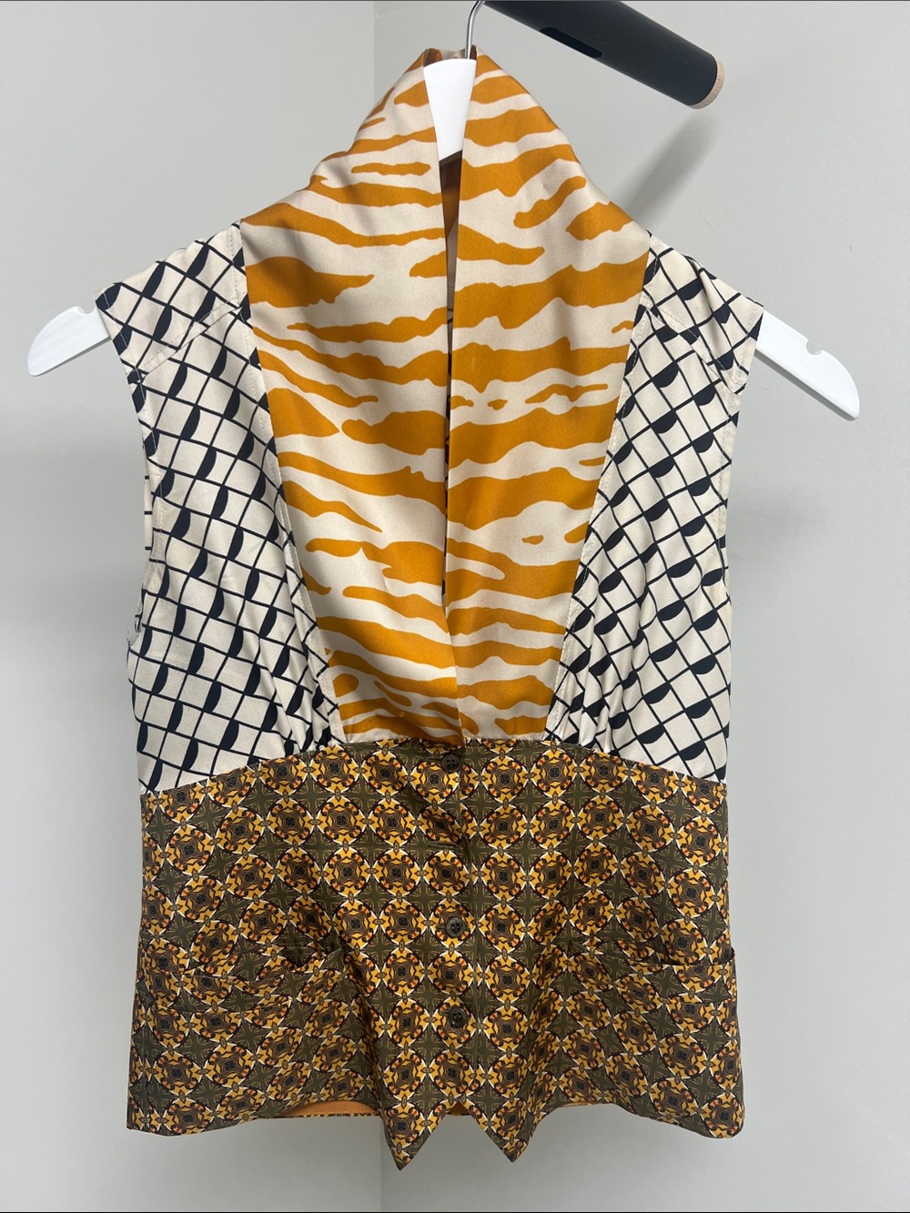 Etro Printed Silk Vest
